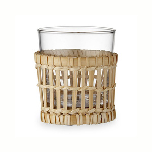 Bulk deal hand woven bamboo tumbler cheap price eco-friendly cup holders drink mug sleeves - Product Image 3