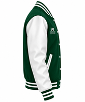 Veste varsity pour homme de haute qualité, style décontracté, vêtement d'extérieur respirant, manches en cuir, style baseball, vestes varsity pour homme.
