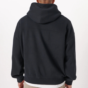 Sweat à capuche en molleton épais de haute qualité, logo personnalisé, coupe oversize, épaules tombantes, col à capuche, style hiver - Product Image 6