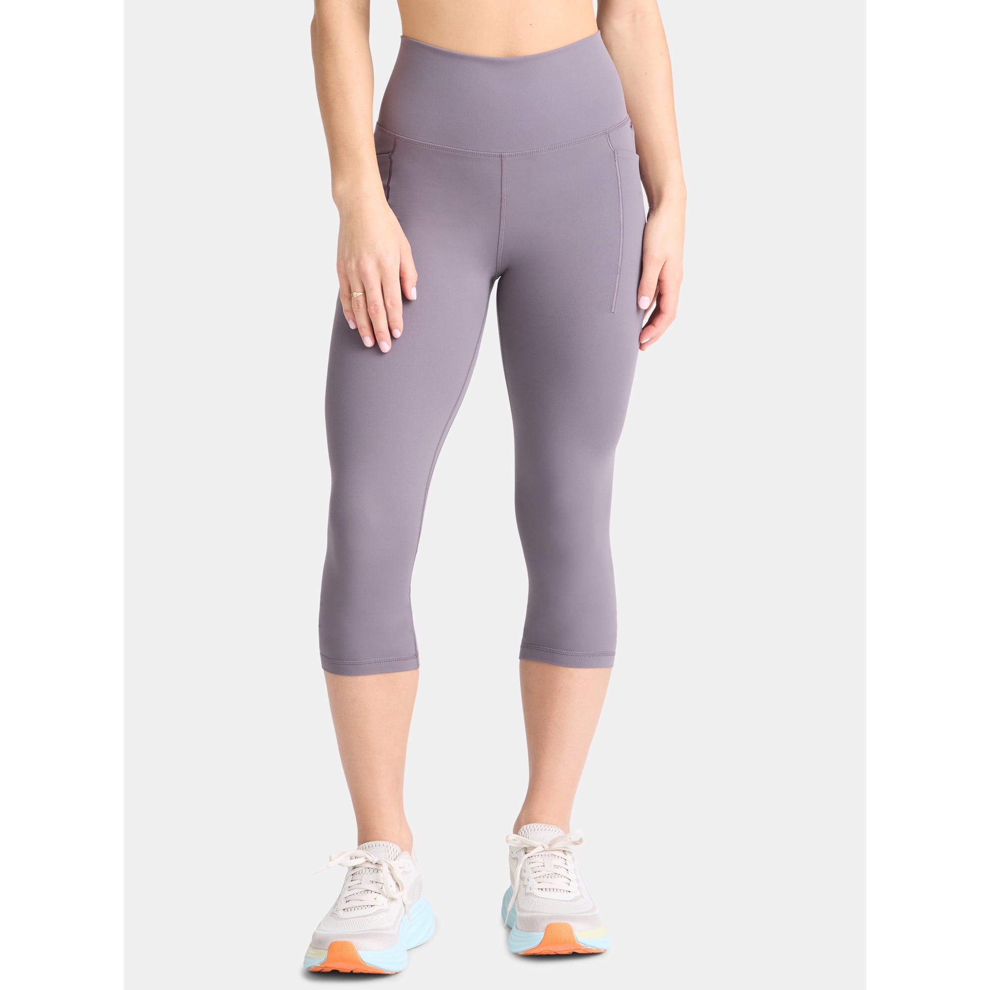 OEM Made Women's High Rise Capri Leggings Fitness Leggings Summer Quick Dry Breathable Polyester Elastane Plus Size with Pockets