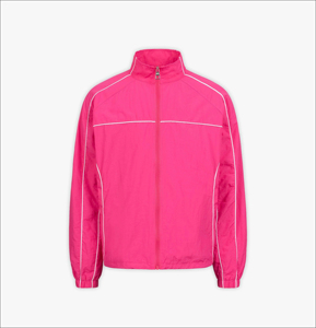 Women <b>Pink</b> <b>Tracksuit</b> <b>Set</b> Full Zip Stand Collar Sporty Style Quick Dry Polyester Spring Wear - Product Image 2