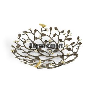 High Quality Aluminum <b>Metal</b> Gold Finished Table Decorative Centerpiece <b>Metal</b> <b>Bowl</b> With Gold stand - Product Image 6