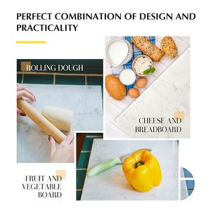 บล็อกสับหินอ่อนยุคหินหรูหราพรีเมี่ยมทนทานน้ำหนักเบาเครื่องล้างจานปลอดภัยสำหรับห้องครัวบ้านตัดผักง่าย - Product Image 4
