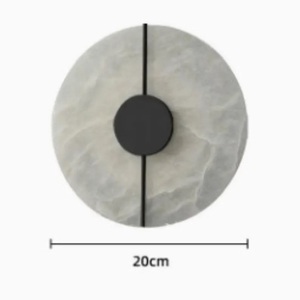 Applique murale en marbre CH ronde 20 cm, décoration minimaliste pour la maison, éclairage intérieur - Product Image 1