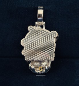 Exclusivo Colgante de Plata de Ley 925 con Diseño de Calavera Fantasma Estilo Hip Hop, con Diamantes de Moissanita y Detalles de Dibujos Animados, para Hombre - Product Image 2