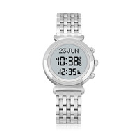 Montre Azan Alsalah ALFA : Horloge de Prière Islamique avec Date Hégirienne, Makkah, Hégira, Umrah, Cadeau Ramadan, Double Fuseau Horaire