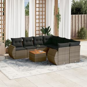 Conjunto de Sofás Modulares Grandes de Ratán PE Gris para Jardín, Colección Premium de Muebles Modulares para Exteriores - Product Image 1