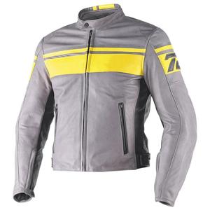 Men's Gray Yellow Leather Motorcycle <b>Racing</b> <b>Jacket</b> Full Sleeve Biker Motorcycle Leather <b>Jacket</b> Custom Men <b>Jackets</b> for Motorbike - Product Image 1