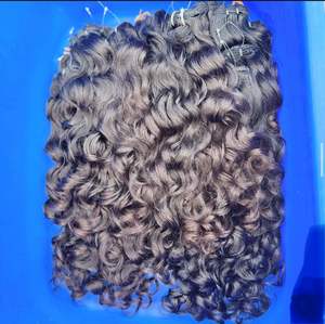 Extensiones de cabello humano rizado natural virgen directo de fábrica al por mayor paquetes de trama doble sin procesar grueso suave brillante saludable - Product Image 4