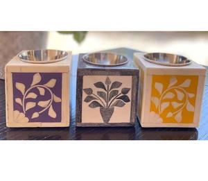 Mabkhara artisanale haut de gamme en os incrusté de nacre, brûleur d'encens - Product Image 1