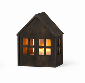 Fresh Selling Hut Shaped Design Wooden Lantern Home Decoration Candle Holder Vintage Design Look Table <b>top</b> Living Room Decor - Product Image 1