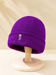 OEM/ODM Custom Beanie Unisex Knit Winter Cuffless <b>Brimless</b> Hats with 3D Embroidery Logo Low MOQ Cuffed Sports <b>Cap</b> for Women - Product Image 1