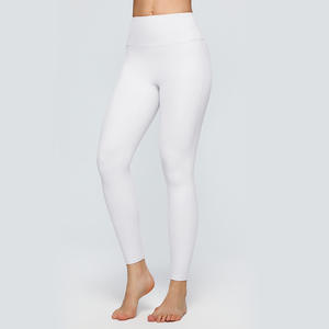 Pantalon de yoga taille haute en tissu brossé Spandex/Nylon pour femme, élastique, séchage rapide, ajusté, effet push-up, pour le commerce transfrontalier - Product Image 4