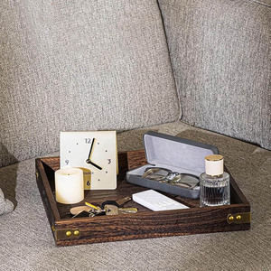 Bandeja de madera moderna, diseño cuadrado para el desayuno, café, servicio en la cama, mesa de comedor, baño, cocina o sala de estar, uso decorativo - Product Image 3