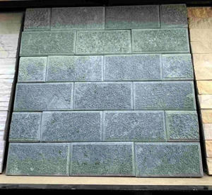 Revestimiento de Pared Exterior de Piedra Natural Martillada Verde Musgo de 1020 mm para Piscina y Villa CTS-DOT-TN-3 - Product Image 1