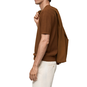 เสื้อยืดถักแบบมีโครงสร้าง คอกลม แขนสั้น ผ้าฝ้ายออร์แกนิค 100% สีสันปรับแต่งได้ พิมพ์โลโก้ตามสั่ง มีตัวอย่างฟรี - Product Image 4