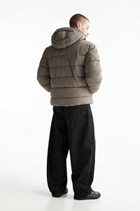 Veste matelassée légère haut de gamme avec capuche, logo personnalisé, coupe-vent, chaude, imperméable, style bomber, pour homme - Vente flash - Product Image 4