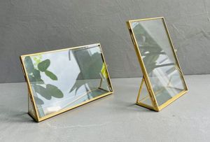 Elegant Metal And Glass Photo Frame Decorative Picture Display for Home Living Room Tabletop and <b>Wedding</b> Gift Collection - Product Image 5