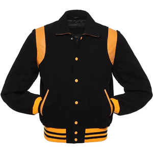 Latest Winter Styles Solid Color <b>Men</b> Varsity <b>Jacket</b> for Youth Top Seller Soft Casual Wear Plain Blank <b>Men</b> Baseball <b>Jackets</b> - Product Image 2