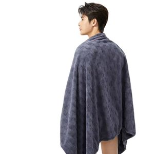 Bath <b>Towels</b> For Men Adults Teenagers Full Body <b>Wrap</b> Absorbent Large Coral Fleece Solid Color Home Use 70x140cm 90x170cm - Product Image 2