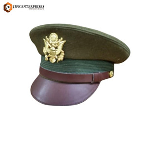 หมวกแก๊ปทรงวิซอร์สีเขียวมะกอกแบบลำลอง สไตล์สงครามโลกครั้งที่ 2 พร้อมตราสัญลักษณ์รูปนกอินทรีสีทอง สำหรับการจำลองเหตุการณ์ทางประวัติศาสตร์ - Product Image 2