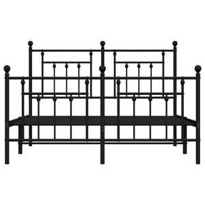 Cadre de lit rectangulaire King en métal noir avec revêtement poudré - Product Image 6