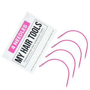Herramienta de Extensión de Cabello de Grado A+, Agujas de Gancho Estilo C, Juego de Hilos Duraderos para Tejer, Acero Inoxidable Quirúrgico Ligero - Product Image 2