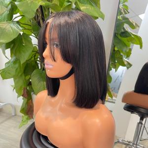 Perruque noire Bang vente en gros 100% extensions de cheveux vierges vietnamiennes Super Double Drawn de haute qualité - Product Image 5