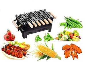 เตาบาร์บีคิวถ่านแบบพกพาพร้อมขาตั้งสำหรับย่างกลางแจ้งและบาร์บีคิว - Product Image 1