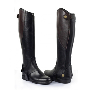 New High Quality Western <b>Half</b> Horse Riding <b>Chaps</b> Protection Girth Spurs Stirrups Whips for Men Women Genuine Leather - Product Image 1