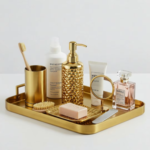 Elegante Juego de Accesorios de Baño de Metal con Diseño Ecológico, Estilo Moderno y Lujoso para Baños Compactos y Espaciosos - Product Image 4