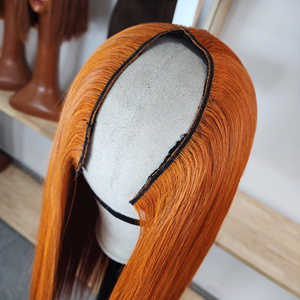 Perruques grandes transparentes en dentelle, ondulées naturelles, non-lace, en U, avec cuticules alignées, qualité 12A, cheveux Remy vietnamiens bruts, effet super naturel - Product Image 3