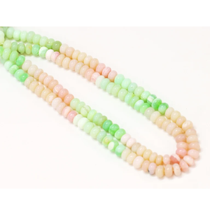 Perles Rondelles d'Opale Rose et Verte : Artisanat de Bijoux en Pierres Précieuses (7-10mm) - Product Image 3