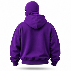 Sweat à capuche zippé pour homme, coupe oversize, en molleton de coton premium, avec cagoule intégrale, Fournisseur de marques privées - Product Image 3