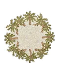 Napperon de table perlé rond élégant avec motif floral inspiré des pétales Tapis décoratif perlé à la main pour table à manger Table basse - Product Image 3