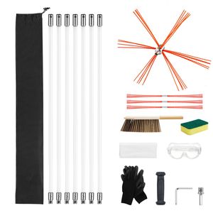 Kit per la Pulizia del Camino Estensibile da 23 Piedi con Occhiali Protettivi, Spazzola per la Pulizia dei Camini e Accessori per Caminetto - Product Image 1