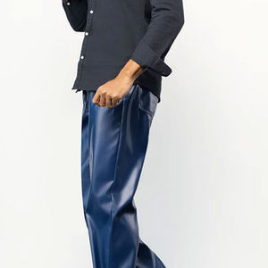 Pantalones de Cuero Personalizados de Alta Calidad a la Venta, Diseño Personalizado de Alta Calidad, Pantalones de Cuero Modernos para Hombre con Tu Propio Logotipo - Product Image 5