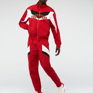 Vintage Waterproof Windbreaker <b>Jacket</b> and Pants Set Panel Design Screen Printed <b>Men's</b> Sportswear Tracksuit - Product Image 1