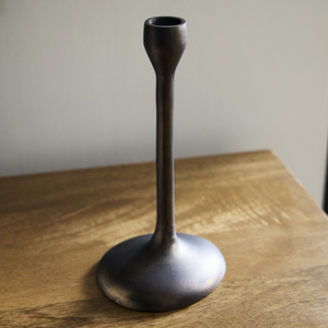 Modern Matte Black Iron Taper Candle Holder Set Industrial Handcrafted Metal Pebble <b>Tall</b> Candle Stand for Home Christmas Durable - Product Image 2