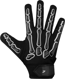Gants de football pour défenseurs, hommes adultes, paume en silicone super adhérente, antidérapants, sangle de poignet sécurisée, couleur personnalisée, faible MOQ, B2B - Product Image 1
