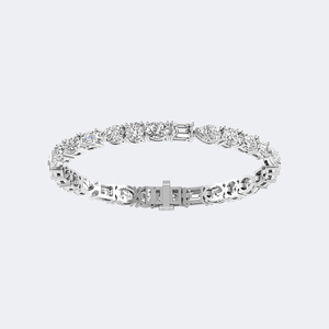 9.20CTW Mixed-Cut Prong-<b>Set</b> Diamond Line Bracelet - Product Image 5