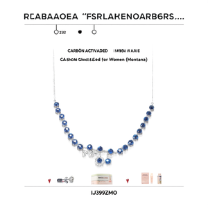 Ensemble de bijoux fantaisie plaqué argent, collier et boucles d'oreilles en cristal et diamant pour femmes (Montana) IJ399ZMO - Product Image 2