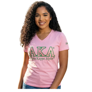 Camiseta de Lujo para Mujer con Bordado de Letras Griegas y Detalle en el Manga 1908, Algodón Premium, Manga Corta, Ropa Casual para Hermandades - Product Image 3