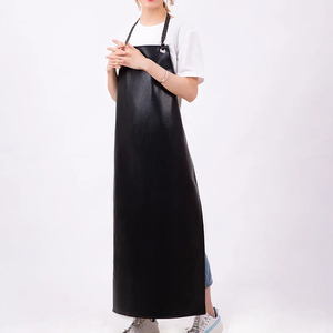 Durable polyester <b>kitchen</b> <b>apron</b> customized design with button closure short sleeve unisex style for professional <b>kitchen</b> use - Product Image 4