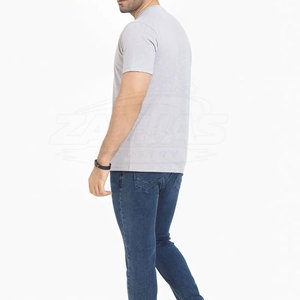 เสื้อยืดคอโอผ้าฝ้ายออร์แกนิคสำหรับผู้ชายสไตล์ลำลองออกแบบเองได้สำหรับขายส่งเสื้อผ้าฤดูร้อนสำหรับผู้ชาย - Product Image 4