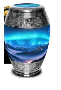 Urna de Metal de Lujo para Cenizas |   Urna Funeraria Decorativa de Aluminio para Memoriales y Exhibición en el Hogar - Product Image 4