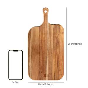 Planche à découper en bois moderne, rectangulaire, taille moyenne, accessoires de cuisine, passe au lave-vaisselle, réutilisable, durable, pour la maison et l'hôtel - Product Image 4