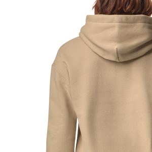 Sweat-shirt à capuche beige uni pour femme, en molleton doux mélangé coton, à manches longues, coupe décontractée, poche kangourou, idéal pour l'hiver - Product Image 5