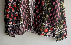 Chaqueta acolchada floral vintage para mujer, con estampado patchwork, corte regular, para invierno, tipo cárdigan, regalo para ella. - Product Image 2