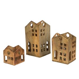 Best Trending Hut Shaped Design Wooden Lantern Home Decoration Candle Holder Vintage Design Look Table <b>top</b> Living Room Decor - Product Image 4